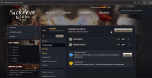 Confirmación de que la cuenta se transfirió correctamente a la nueva cuenta web.