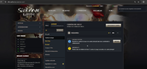 Cuenta de juego ya sincronizada con la cuenta web.