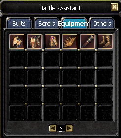 Pestaña Equipment del Battle Assistant: los tipos de scroll (parte 2).
