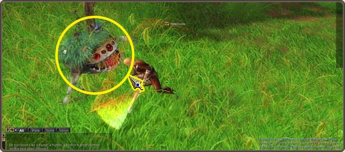 El cursor se transforma en una espada cuando apuntás a un monstruo: eso significa que podés atacarlo.